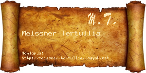 Meissner Tertullia névjegykártya